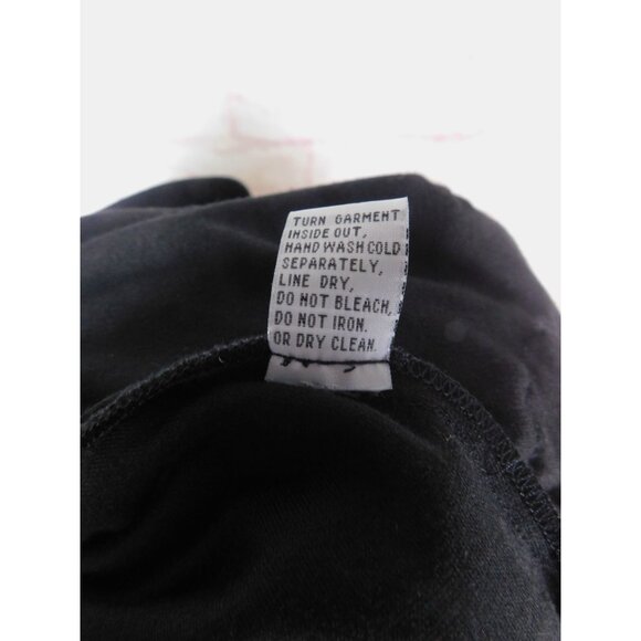 Black Ruffle Hem Button Front Half Sleeve Jacket Coat Elegant M - Picture 11 of 11